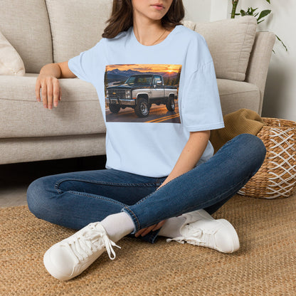 Vintage Chevy Truck T-Shirt — Sunset Mountain Off-Road Tee