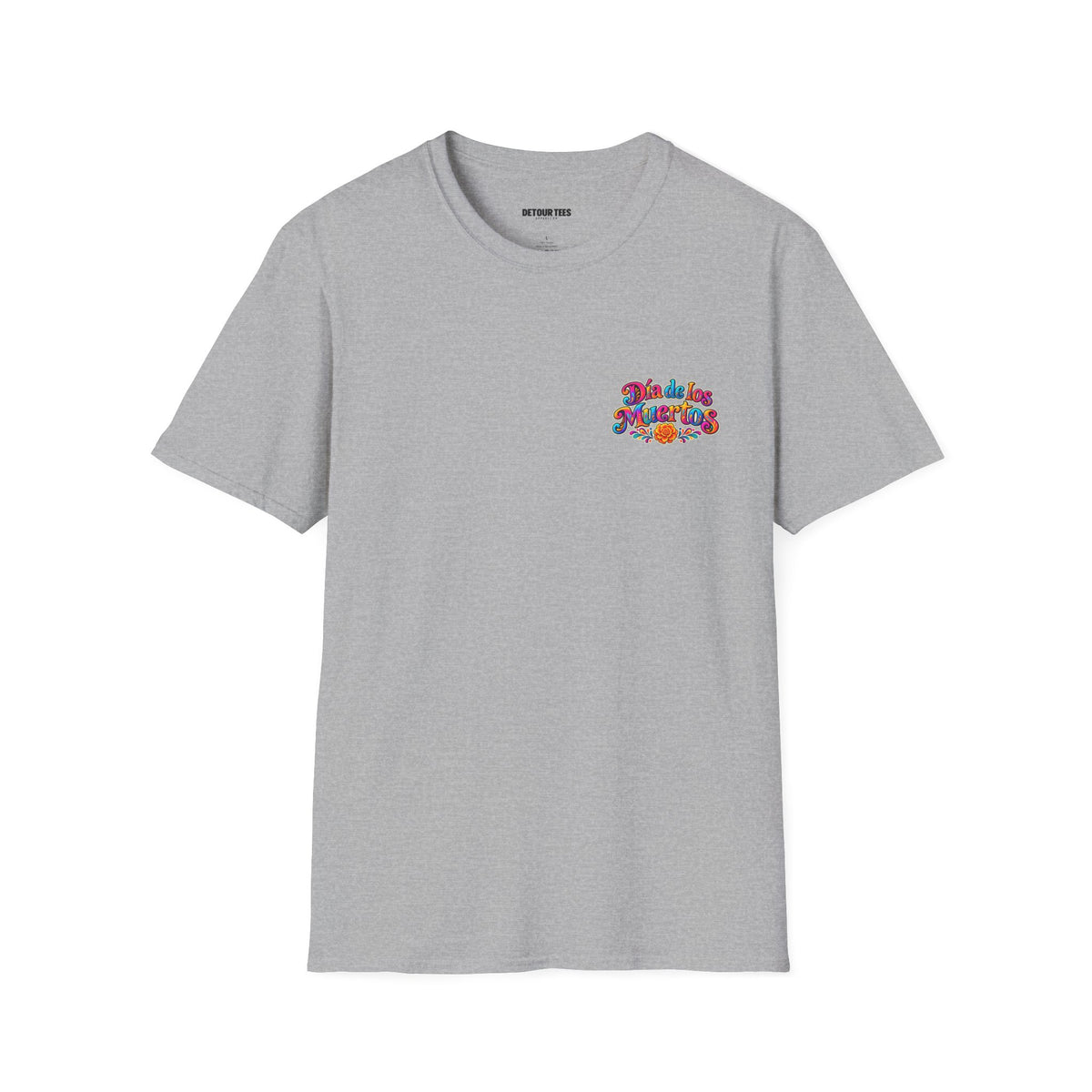 Sugar Skull T-Shirt — Colorful Day of the Dead Floral Skull Tee