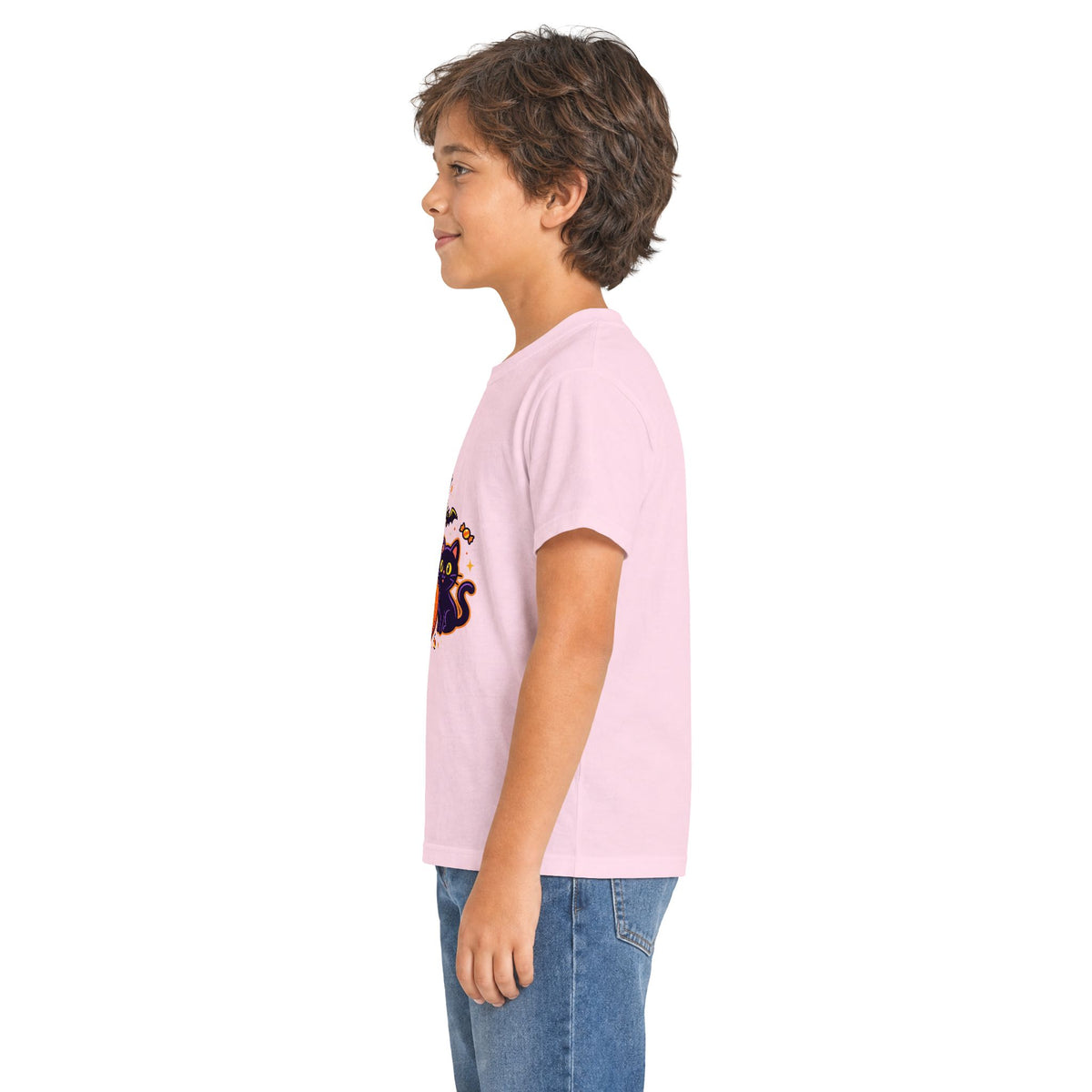 Kids Halloween Tee - Cute Ghost, Jack-O'-Lantern & Black Cat Shirt for Children