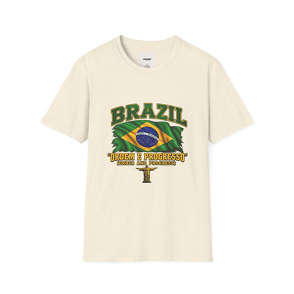 Brazil Flag T-Shirt — BRAZIL with Ordem e Progresso Graphic