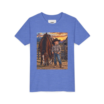 Youth Western Cowboy Tee — Little Cowboy & Horse Graphic Shirt