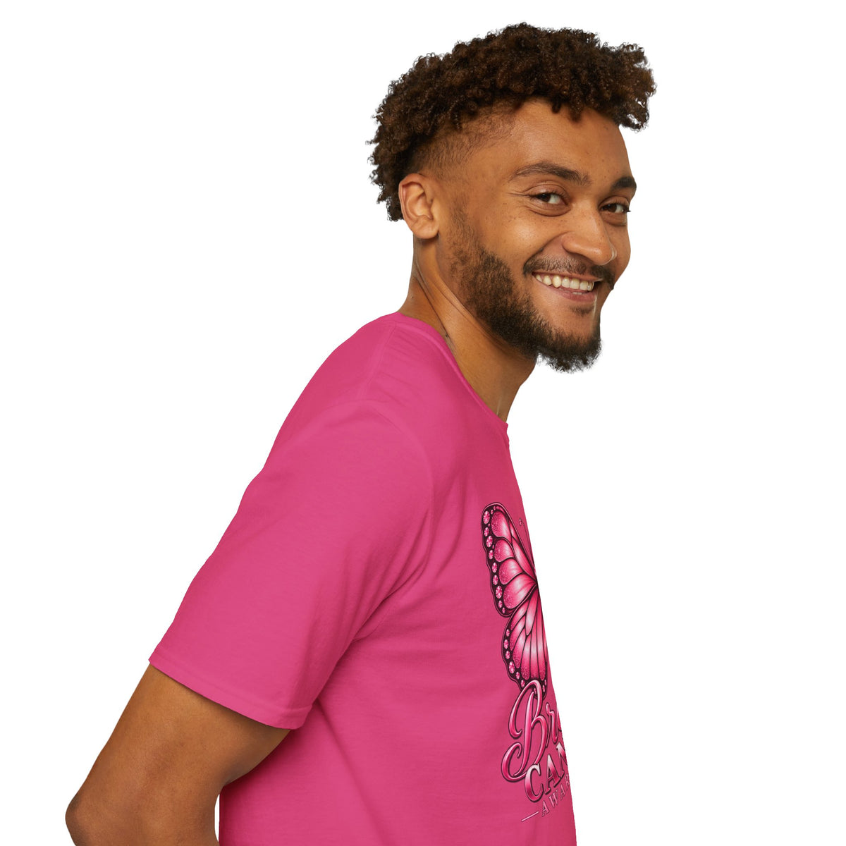 Pink Ribbon Butterfly Breast Cancer Awareness T-Shirt | Support Ribbon Tee