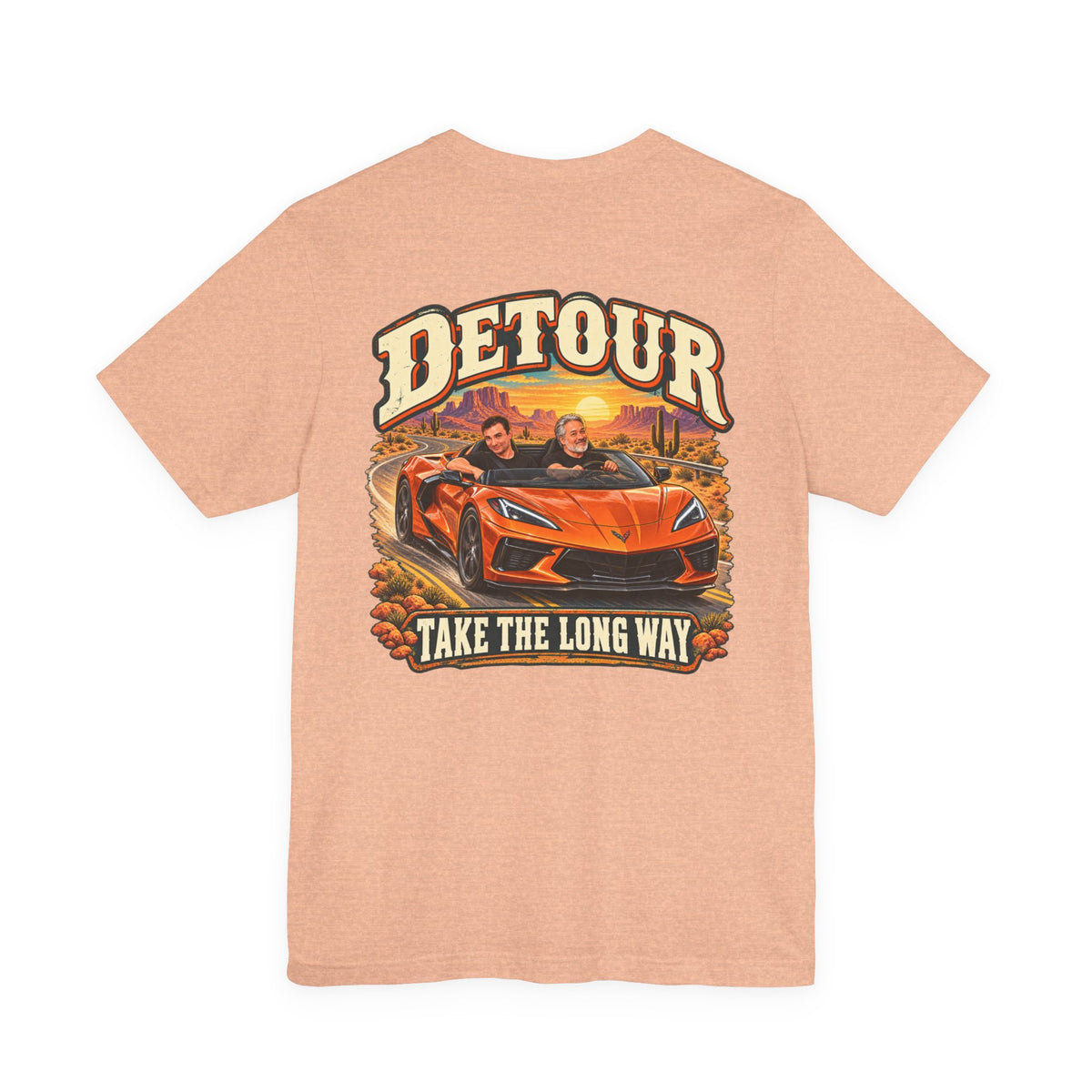 Detour Graphic Tee — 'Detour: Take the Long Way' Vintage Road Trip T‑Shirt