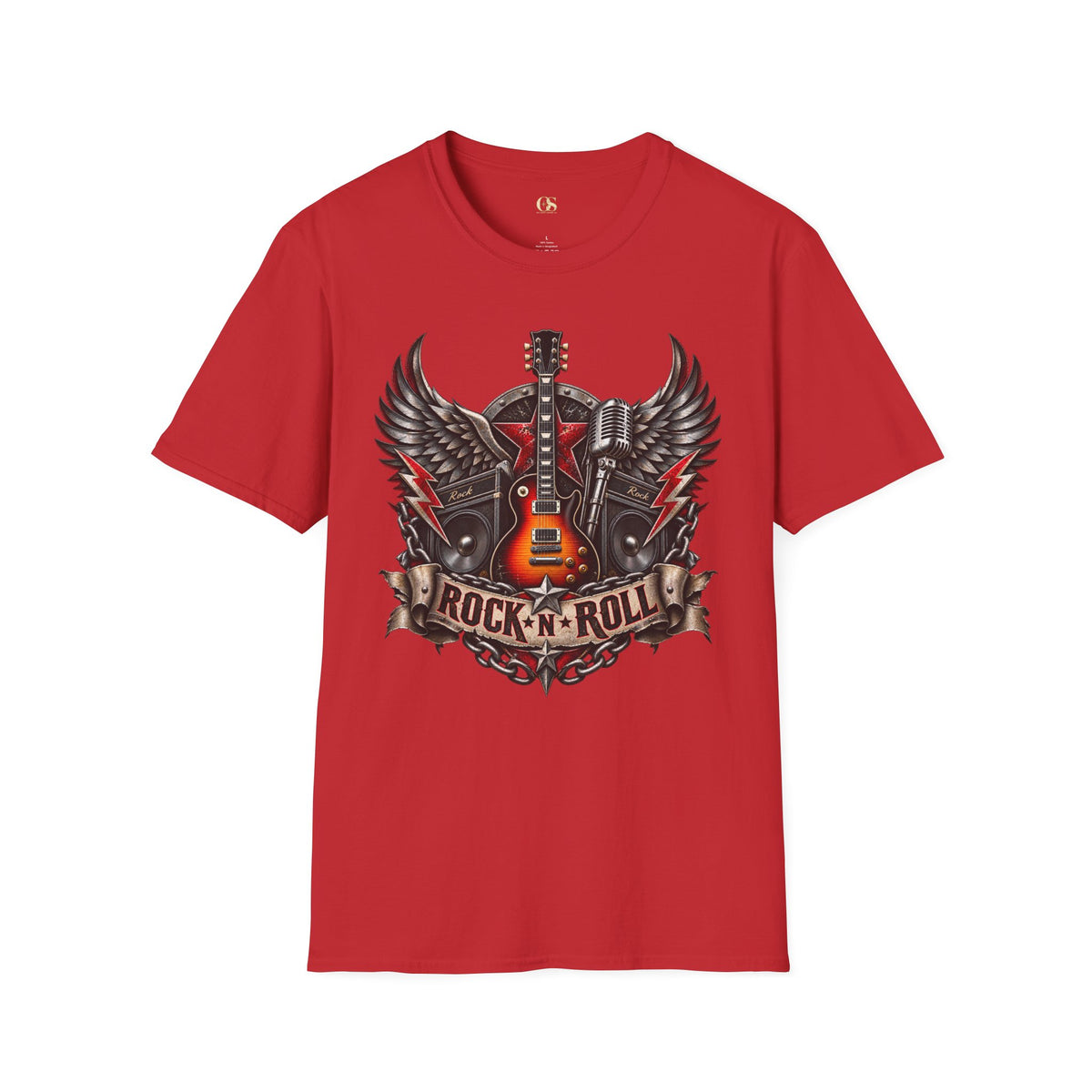 Rock 'n' Roll Guitar Wings T-Shirt — Vintage Electric Guitar Music Tee