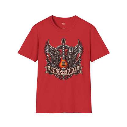 Rock 'n' Roll Guitar Wings T-Shirt — Vintage Electric Guitar Music Tee