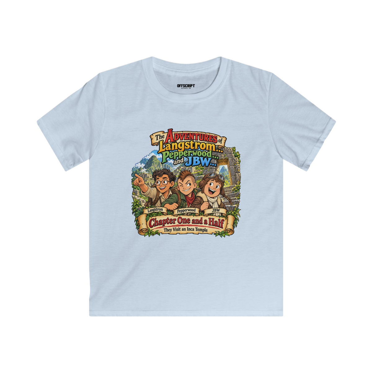 Kids Tee — "The Adventures of Langstrom, Pepperworth & JBW" Chapter One and a Half Illustration