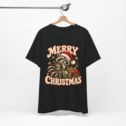 Merry Christmas Raccoon Tee
