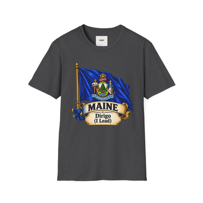 Maine State Flag T-Shirt — 'Dirigo (I Lead)' Vintage Flag Tee