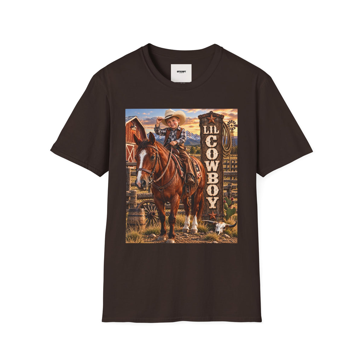 Kid's 'Lil Cowboy' T-Shirt — Cute Western Horse & Ranch Graphic
