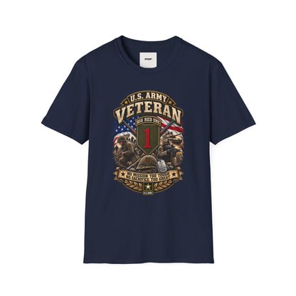 U.S. Army Veteran T-Shirt — "Big Red One" 1st Infantry Division Military Tribute