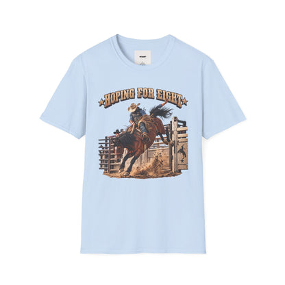 Hoping for Eight Rodeo T-Shirt — Bull Riding Western Tee