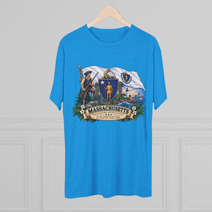 Massachusetts State Flag T‑Shirt — Vintage Coat of Arms Tee