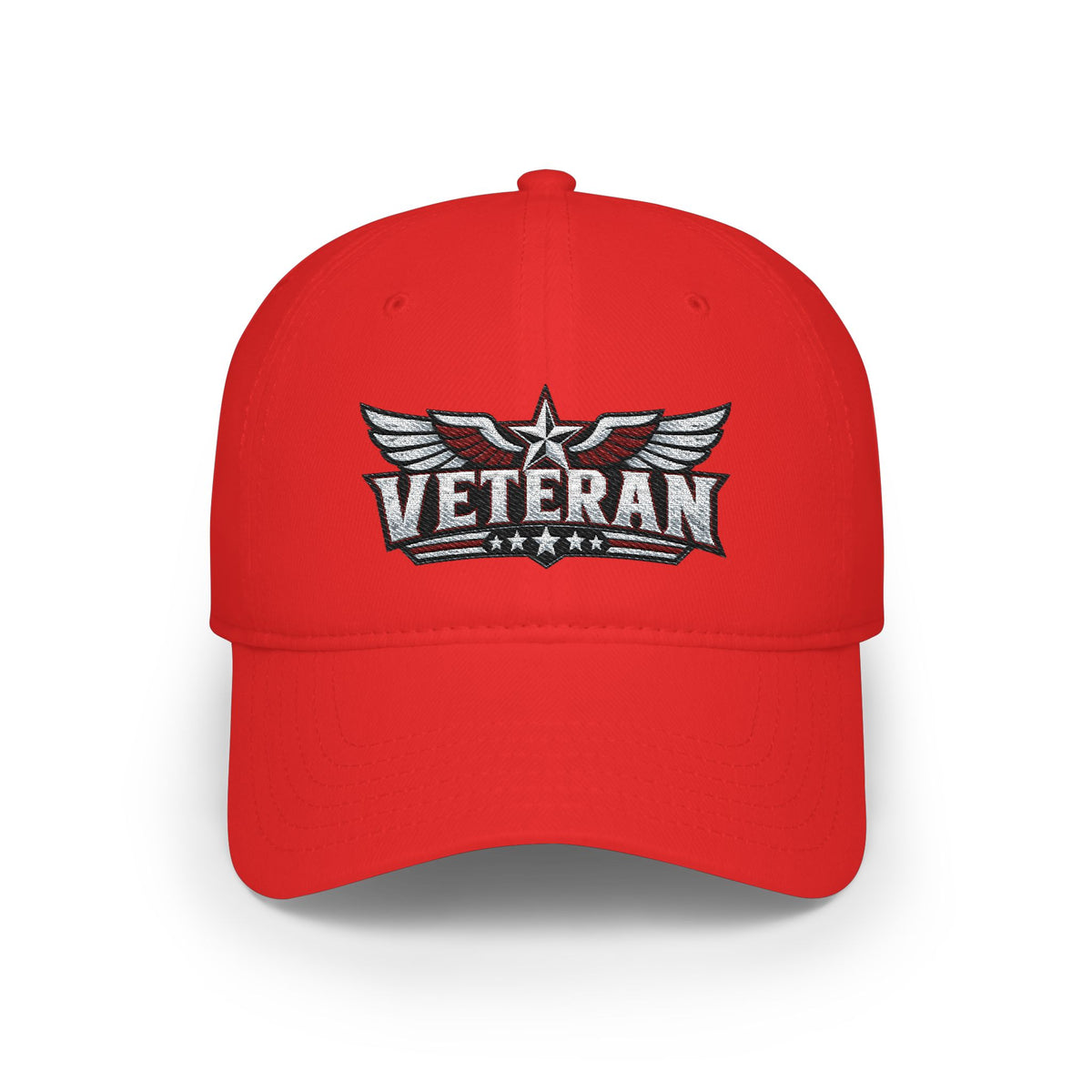 Veteran Embroidered Cap — Low Profile Patriotic Baseball Hat