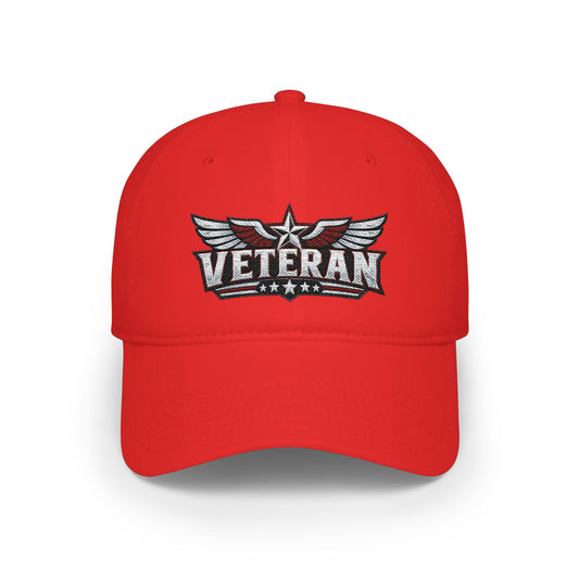Veteran Embroidered Cap — Low Profile Patriotic Baseball Hat