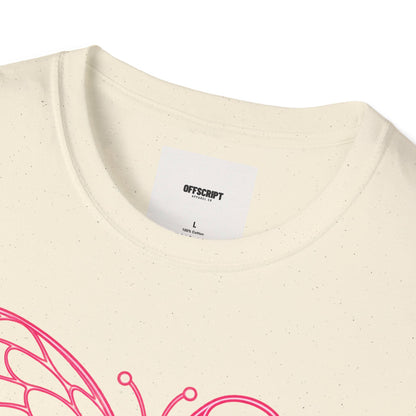 Breast Cancer Awareness Butterfly T-Shirt - Pink Ribbon Support Tee