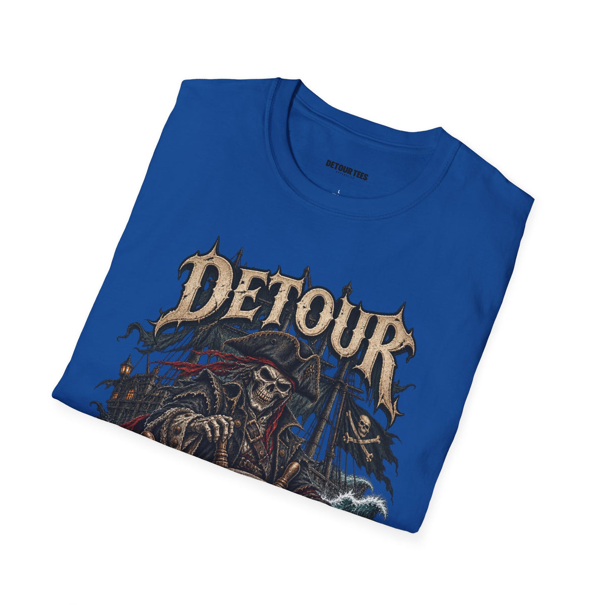 Detour Skull T-Shirt — "Take the Long Way" Vintage Biker Graphic Tee