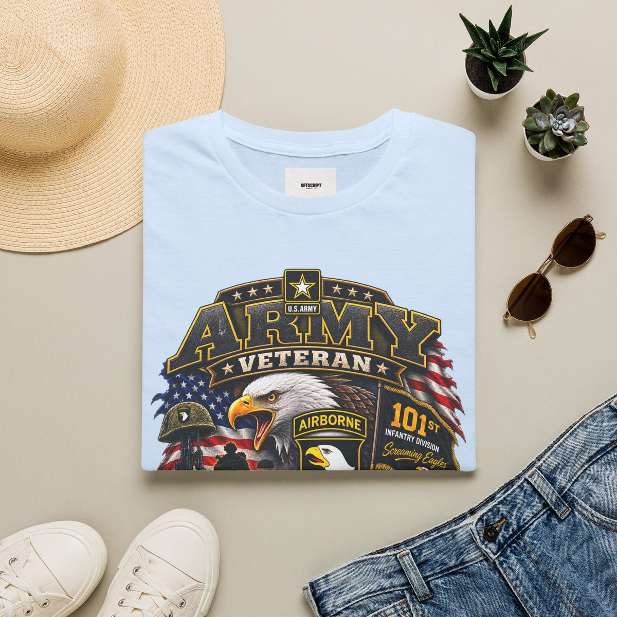 Army Veteran T-Shirt — Patriotic Eagle Airborne Tribute