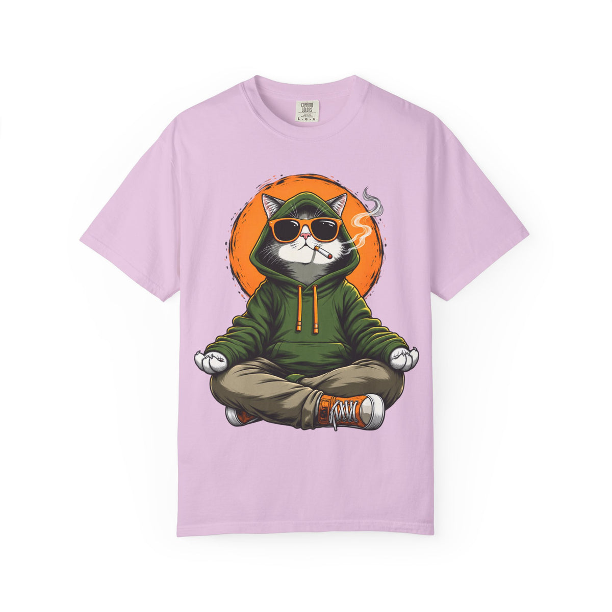 Meditating Cat in Sunglasses T-Shirt