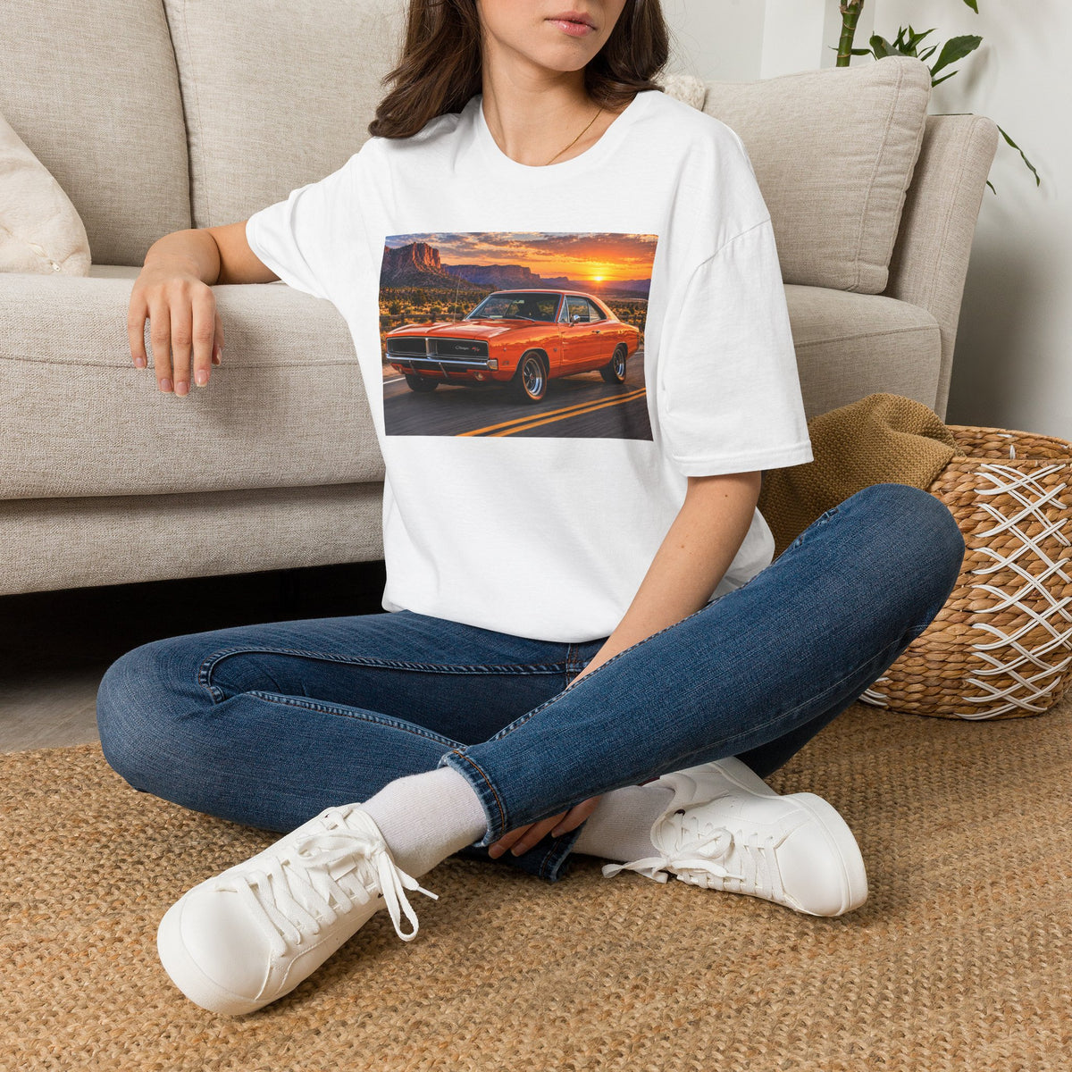 Classic Muscle Car Sunset T-Shirt