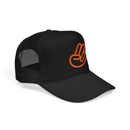 Shocker Foam Trucker Hat — Retro Orange Surf Vibe Mesh Cap