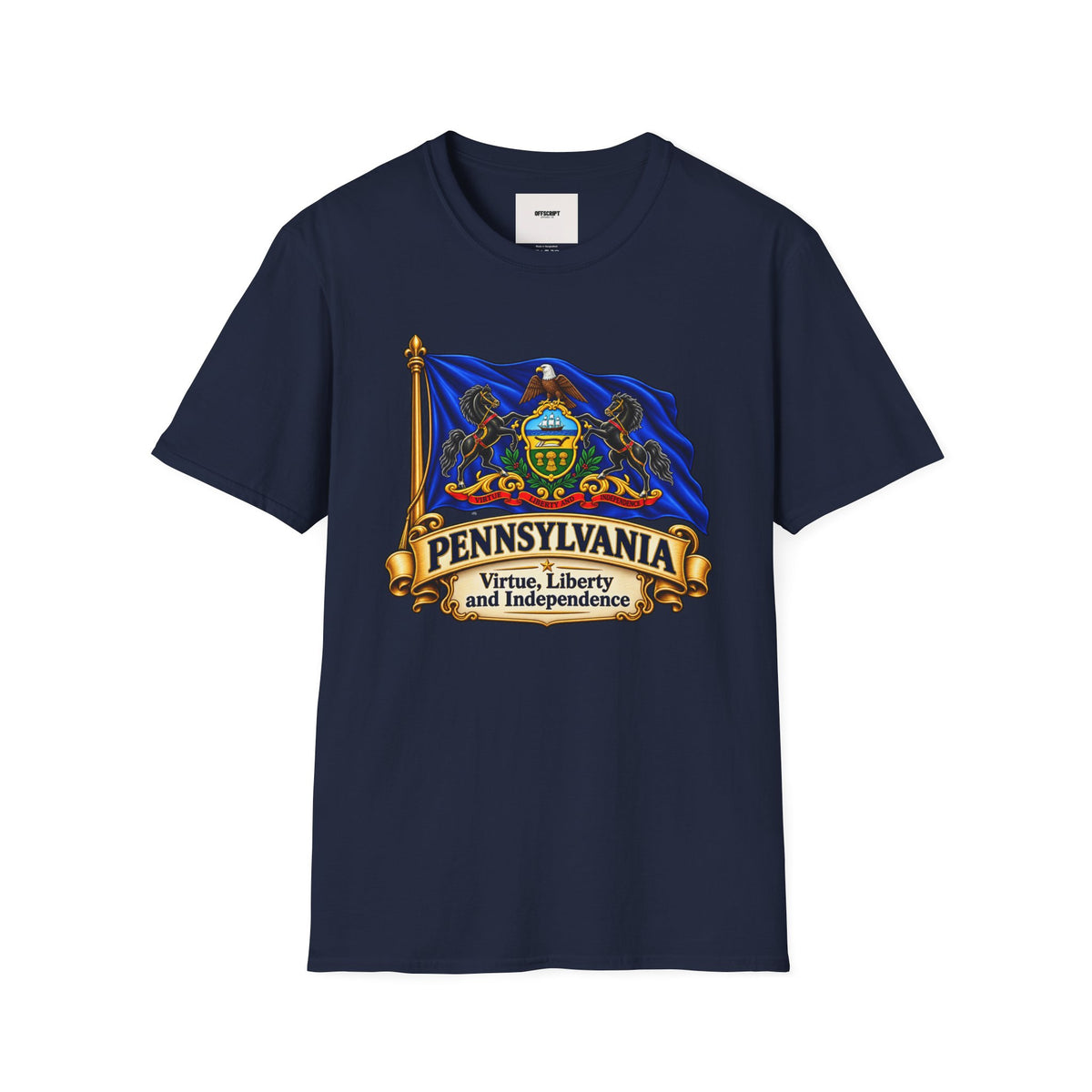 Pennsylvania Flag T‑Shirt — Vintage State Crest Tee