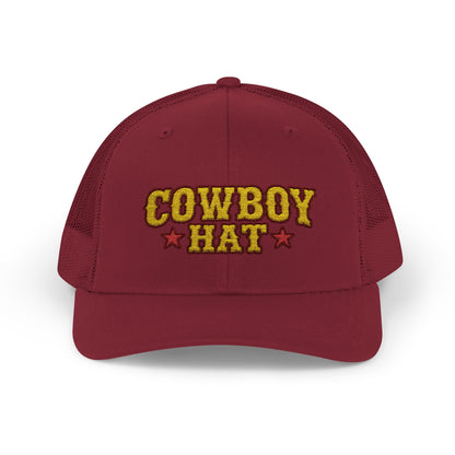 Cowboy Hat Snapback Trucker Cap – Western Rodeo Mesh Back Hat