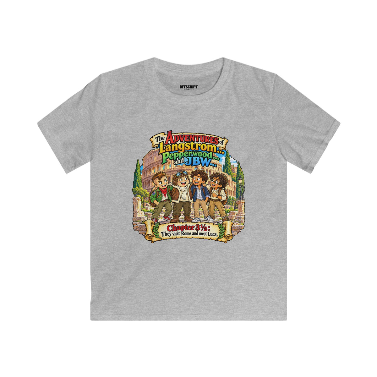 Kids Tee — 'The Adventures of Langstrom & Pepperwood' Illustrated Storybook Design