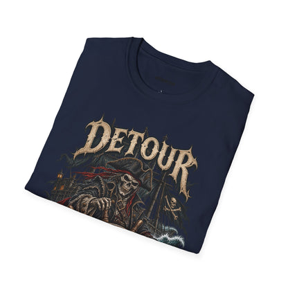 Detour Skull T-Shirt — "Take the Long Way" Vintage Biker Graphic Tee
