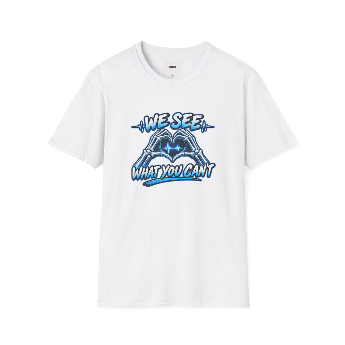 T-Shirt — “We See What You Can’t” Cardiac Tech Heartbeat Design