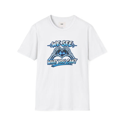 T-Shirt — “We See What You Can’t” Cardiac Tech Heartbeat Design