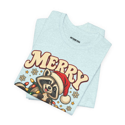 Merry Christmas Raccoon Tee