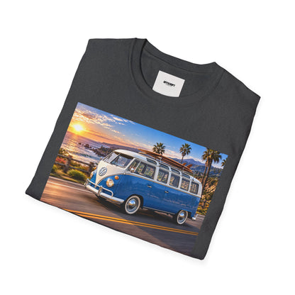 Vintage VW Bus T‑Shirt — Retro Surf Van Sunset Graphic Tee