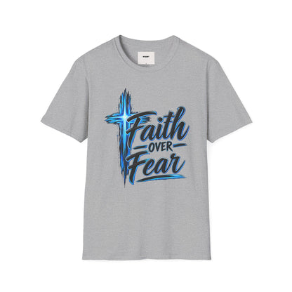 Faith Over Fear T‑Shirt — Christian Cross Inspirational Graphic Tee