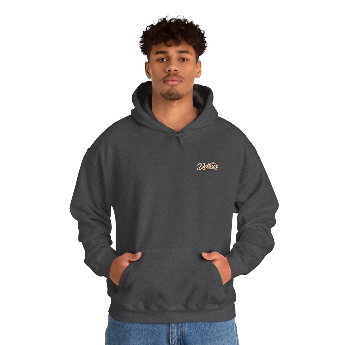 Detour Vintage Hot Rod Hoodie — "Take The Long Way" Classic Car Sweatshirt