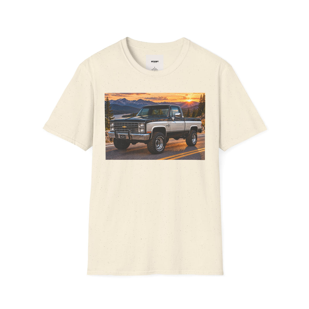 Vintage Chevy Truck T-Shirt — Sunset Mountain Off-Road Tee