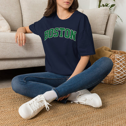 Boston Arch Logo T‑Shirt — Classic College Campus Tee