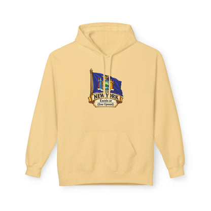 New York State Flag Hoodie – "Excelsior (Ever Upward)" Graphic Pullover