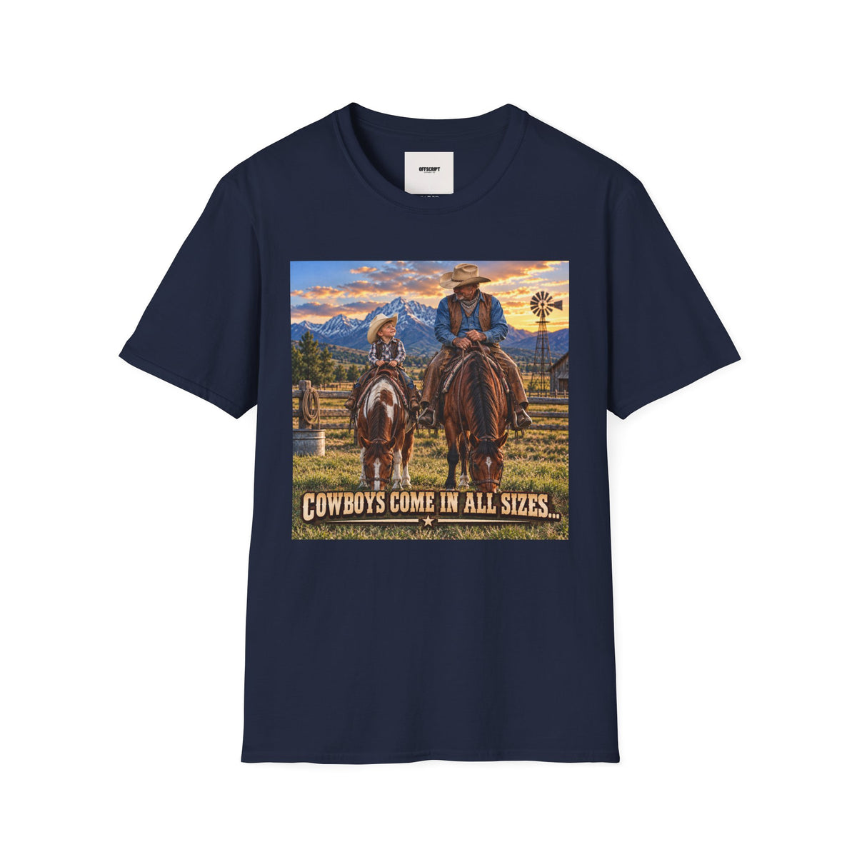 Cowboys Come in All Sizes T-Shirt — Father & Son Cowboy Western Tee