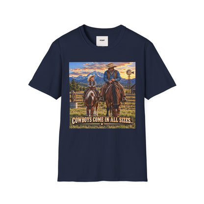 Cowboys Come in All Sizes T-Shirt — Father & Son Cowboy Western Tee