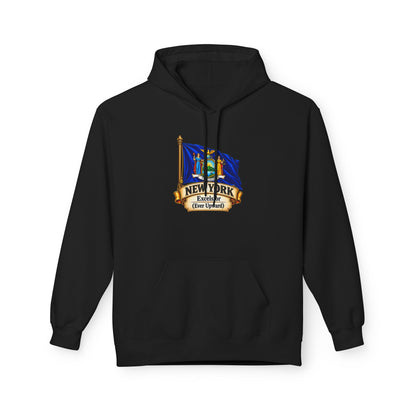 New York State Flag Hoodie – "Excelsior (Ever Upward)" Graphic Pullover