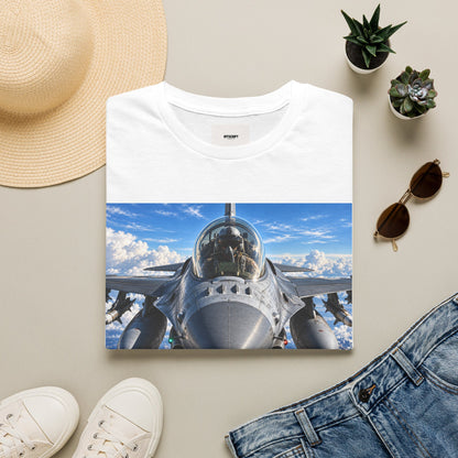 Fighter Jet Front View Tee — Military Aviation Pilot T-Shirt