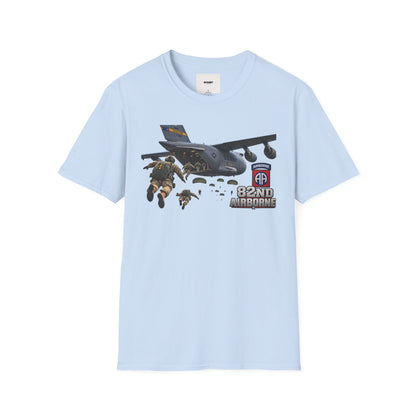 82nd Airborne Paratrooper T-Shirt — Military Jump C-17 Skydiving Design