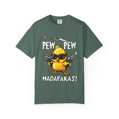 Pew Pew Madafakas Funny Duck Graphic T-Shirt