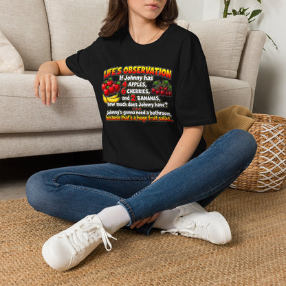 Life’s Observation Fruit Puzzle T-Shirt — Funny Johnny Math Joke Tee