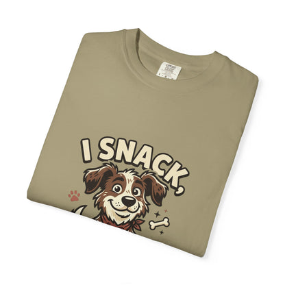 I Snack Therefore I Am Dog T-Shirt