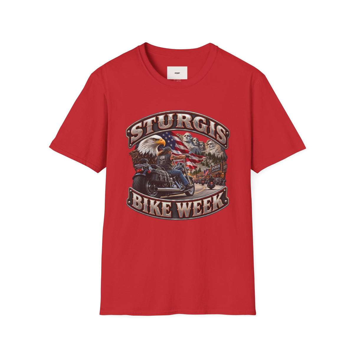 Sturgis Bike Week T-Shirt — American Eagle & Mount Rushmore Motorcycle Tee