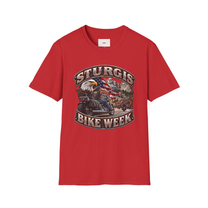 Sturgis Bike Week T-Shirt — American Eagle & Mount Rushmore Motorcycle Tee