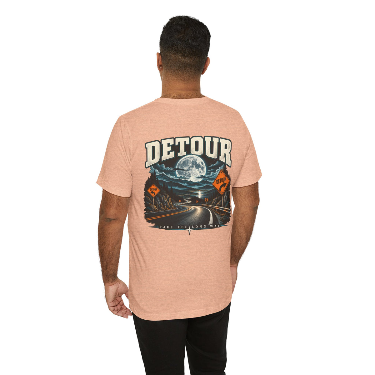 Detour Take the Long Way Road Trip Graphic T-Shirt