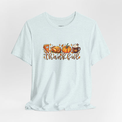 Thankful Harvest Tee — Thanksgiving Pumpkin & Pie Fall Shirt