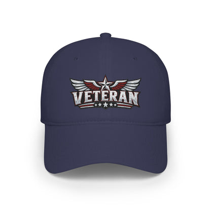 Veteran Embroidered Cap — Low Profile Patriotic Baseball Hat